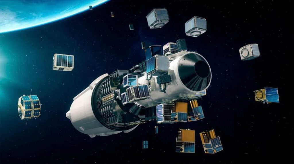 Satellites orbiting Earth, symbolizing advanced technology for global communication and data transfer. IoT connectivity powered by satellites bridges connectivity gaps, enabling seamless integration across diverse regions.