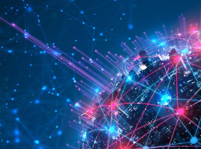 A single word surrounded by lines connecting it to various smaller icons or terms, symbolizing multiple connections. IoT connectivity highlights the interconnected nature of data and devices, fostering seamless integration and communication.